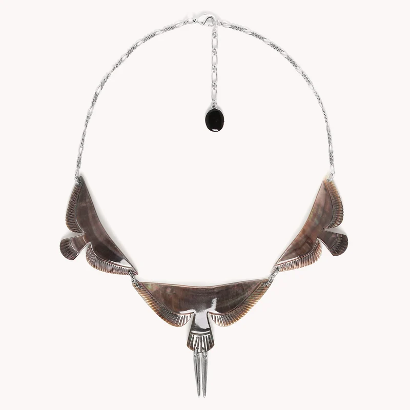 Collier Nature Bijoux Envol Nacre Noire