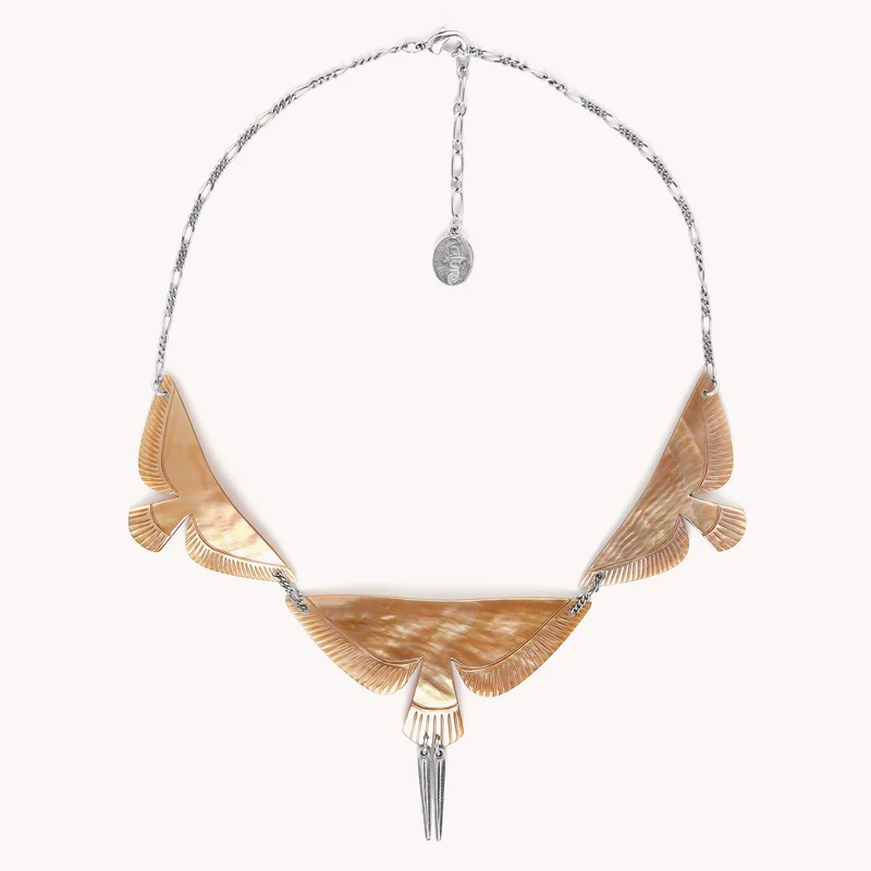 Collier Nature Bijoux Envol Nacre Brune