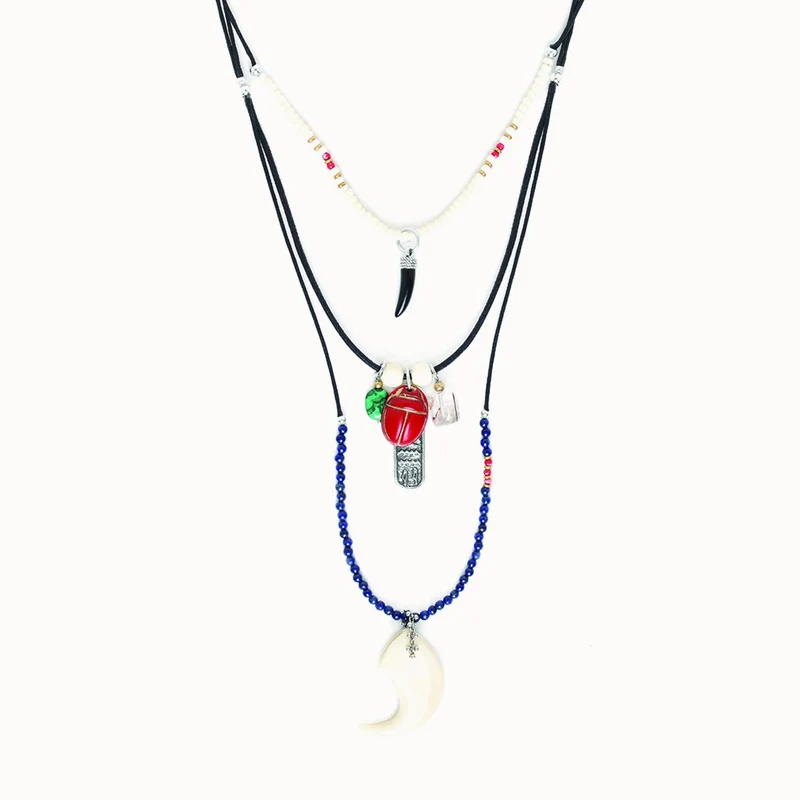 Collier Nature Bijoux Sekhmet 3 Rangs