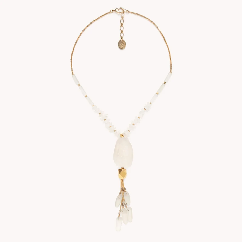 Collier Nature Bijoux Ombre Et Lumiere 3 Rangs Cristal de Roche