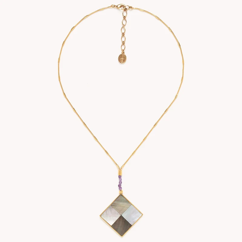 Collier Nature Bijoux Le Square Grand Pendentif