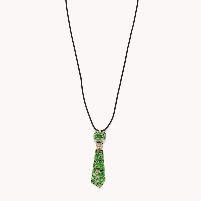 Collier Nature Bijoux Palazzo Long Pendentif Terrazzo Vert