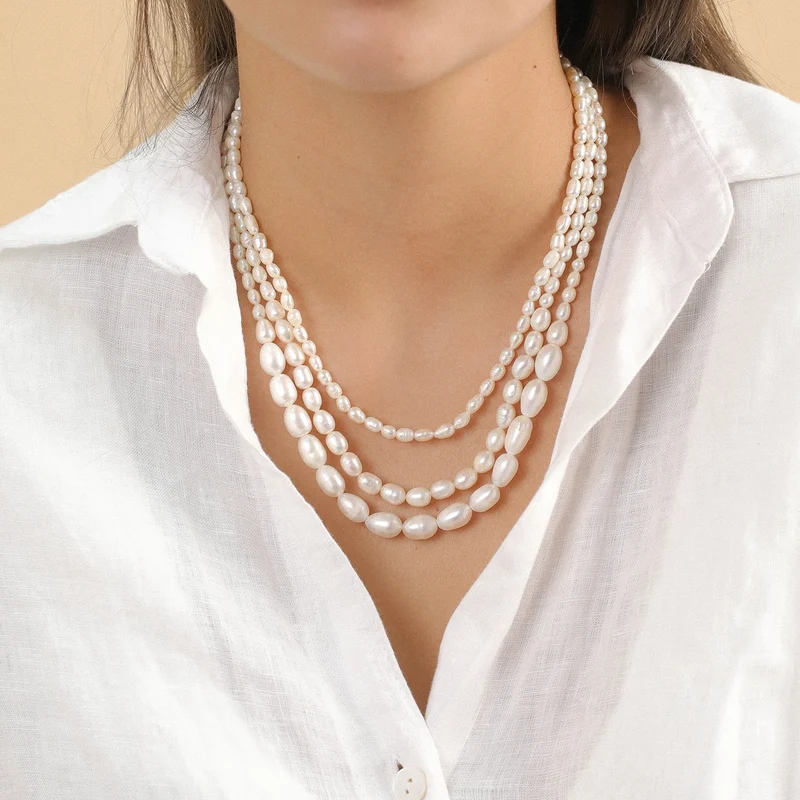 Collier Nature Bijoux Moonlight 3 Rangs Dégradé