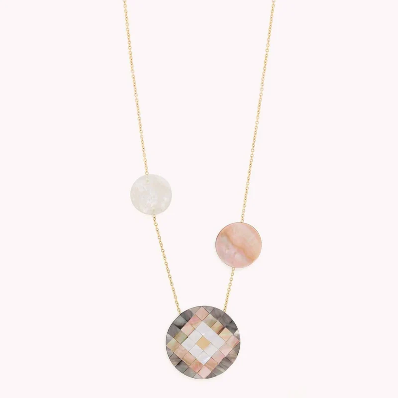Collier Nature Bijoux San Lazzaro Long 3 Disques