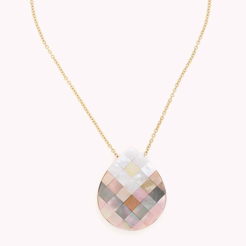 Collier Nature Bijoux San Lazzaro Pendantif Goutte Marqueterie