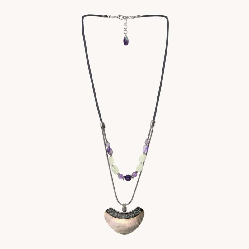 Collier Nature Bijoux Nympheas Long 2 Rangs