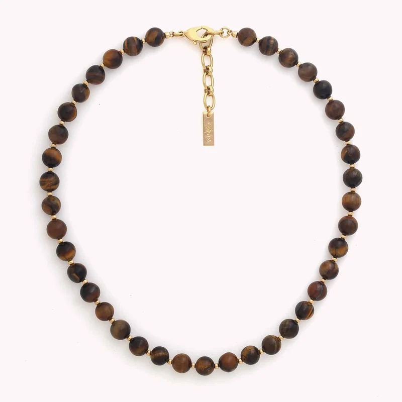 Collier Nature Bijoux Jaguar Oeil de Tigre