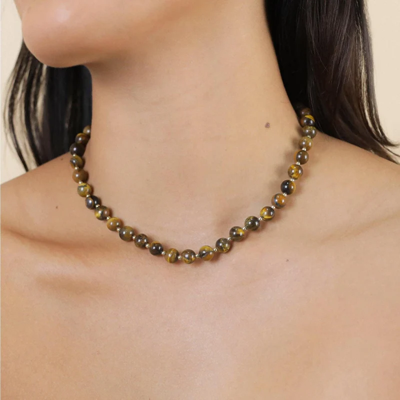 Collier Nature Bijoux Jaguar Oeil de Tigre