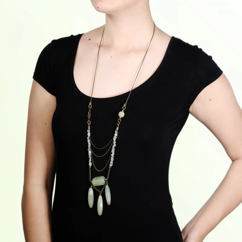 Collier Nature Bijoux Yucatan Long 3 Olives