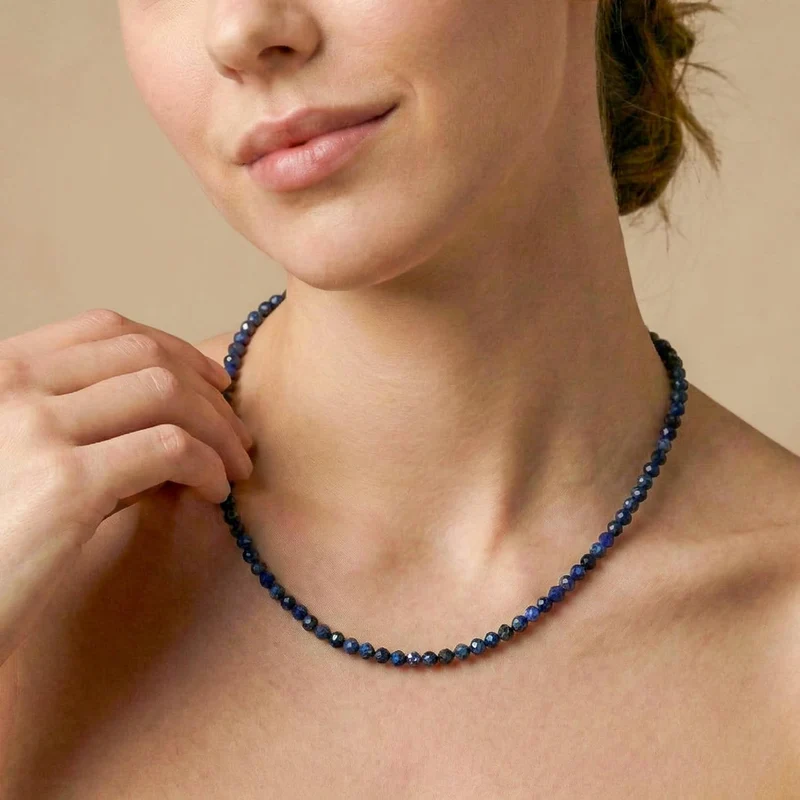 Collier Nature Bijoux Calypso Fin Lapis Lazuli