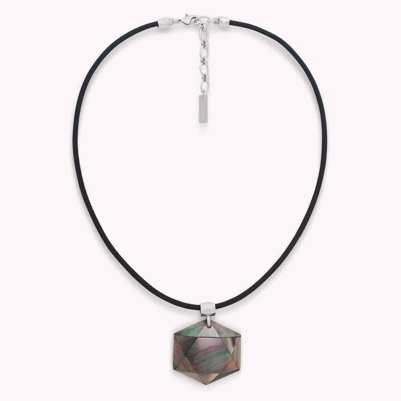 Collier Nature Bijoux Vendome Pendentif Nacre Facetée