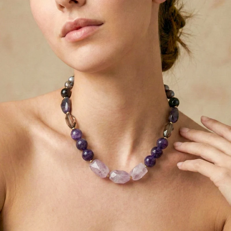 Collier Nature Bijoux Belle De Nuit Plastron