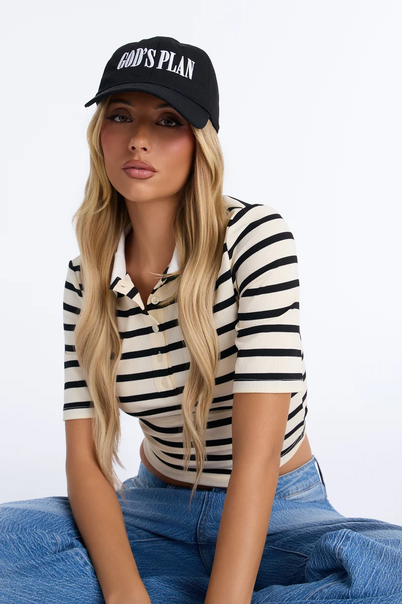 God's Plan Baseball Hat - Black/White