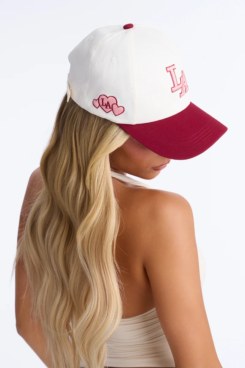 LA Has My Heart Baseball Hat - Burgundy/combo
