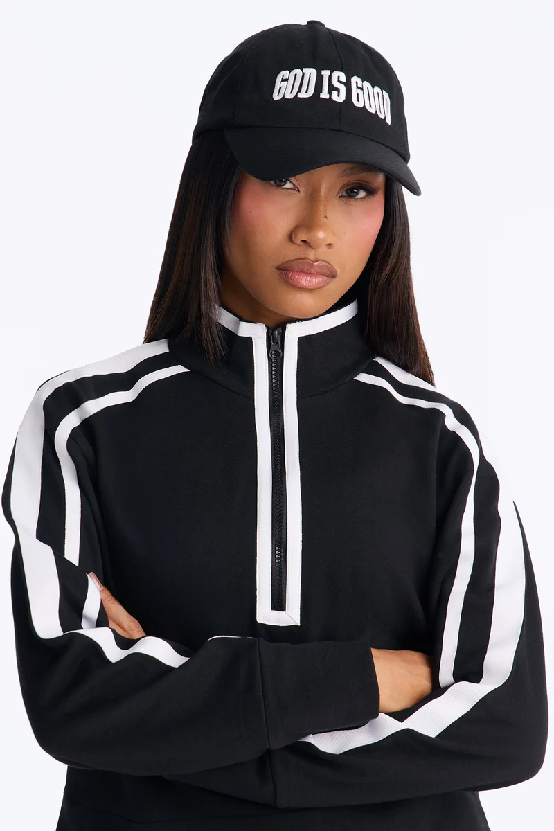 God Is Good Baseball Hat - Black/White