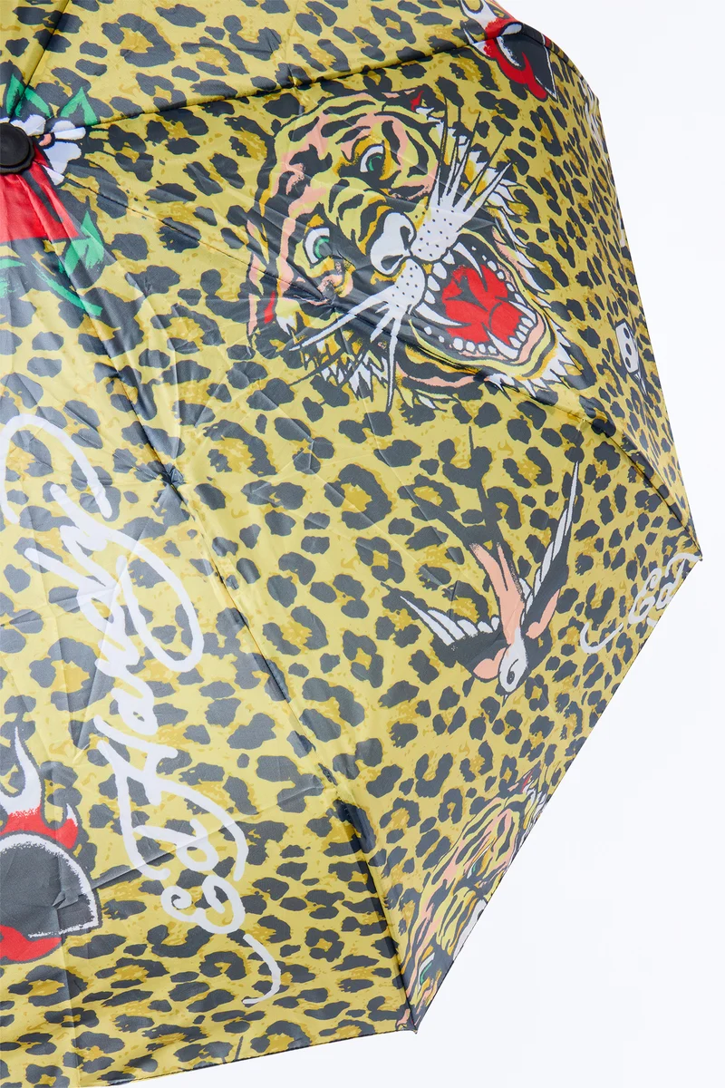 Ed Hardy Emotional Love Umbrella - Leopard