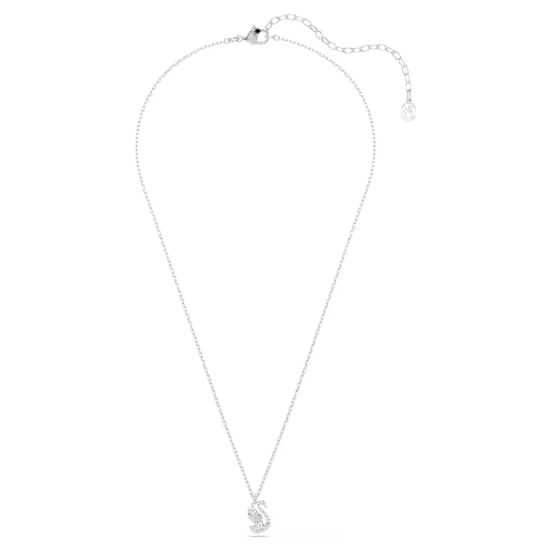 Pendentif Swarovski - Swan Pave - Blanc & Argenté