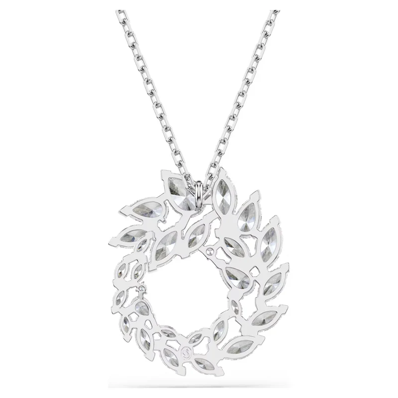 Pendentif Swarovski - Mesmera Glam - Circulaire - Blanc & Argenté