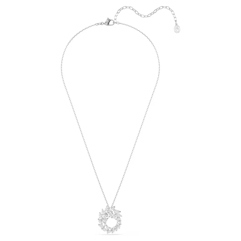 Pendentif Swarovski - Mesmera Glam - Circulaire - Blanc & Argenté