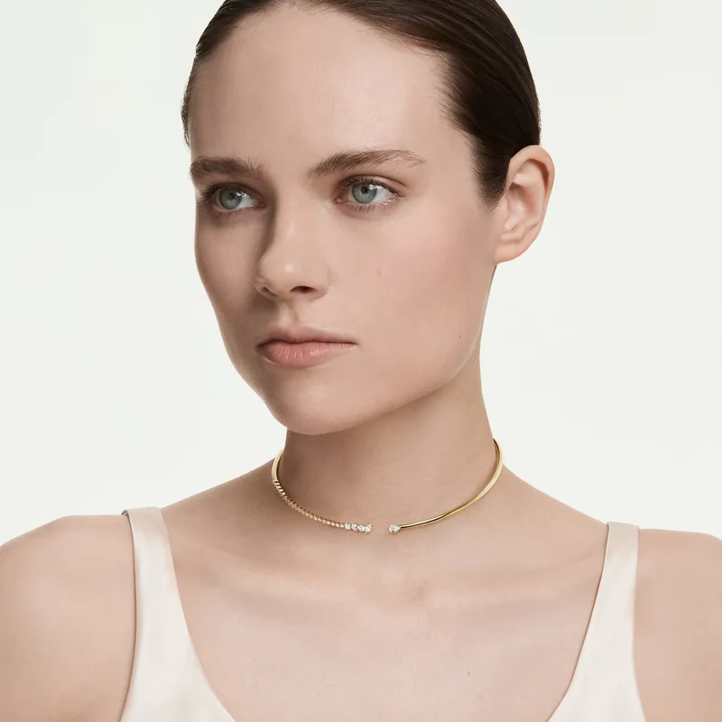 Collier Swarovski - Mesmera - Ras-de-cou - Blanc & Doré