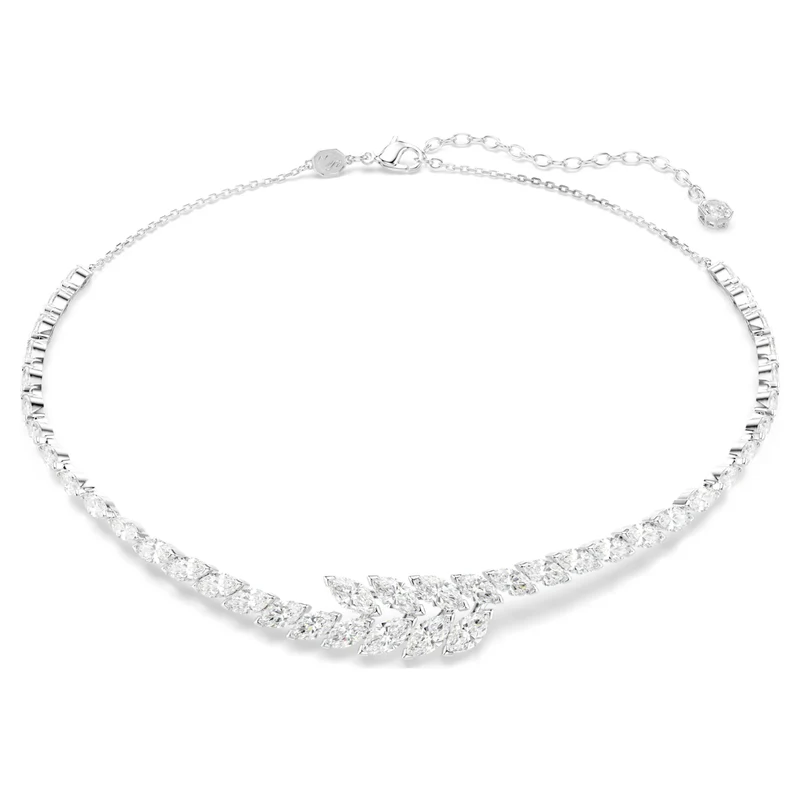 Collier Swarovski - Mesmera - Taille marquise - Superposé - Blanc & Argenté