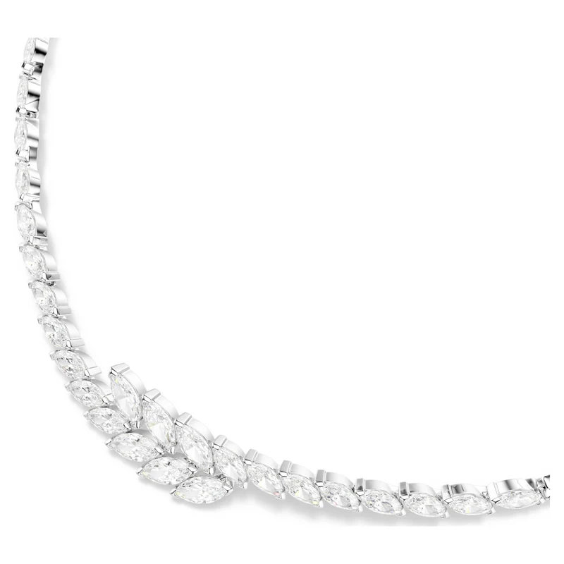 Collier Swarovski - Mesmera - Taille marquise - Superposé - Blanc & Argenté