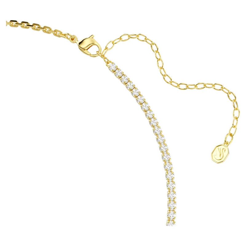 Collier Swarovski - Matrix - Taille ronde - Maillon en S - Blanc & Doré