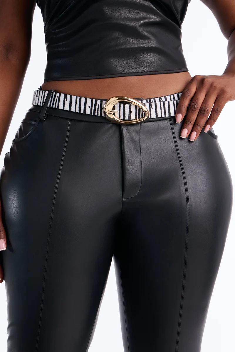Wild Days Faux Suede 2 Piece Belt Set - Brown/combo