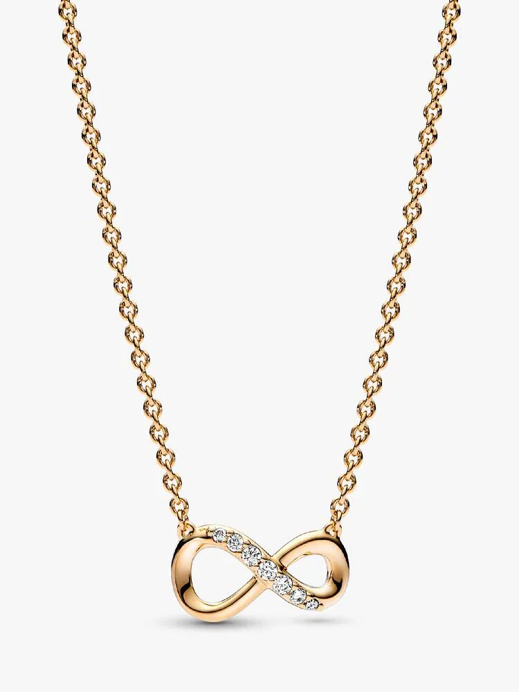 Collier Infini Scintillant Longueur Ajustable Doré | Pandora