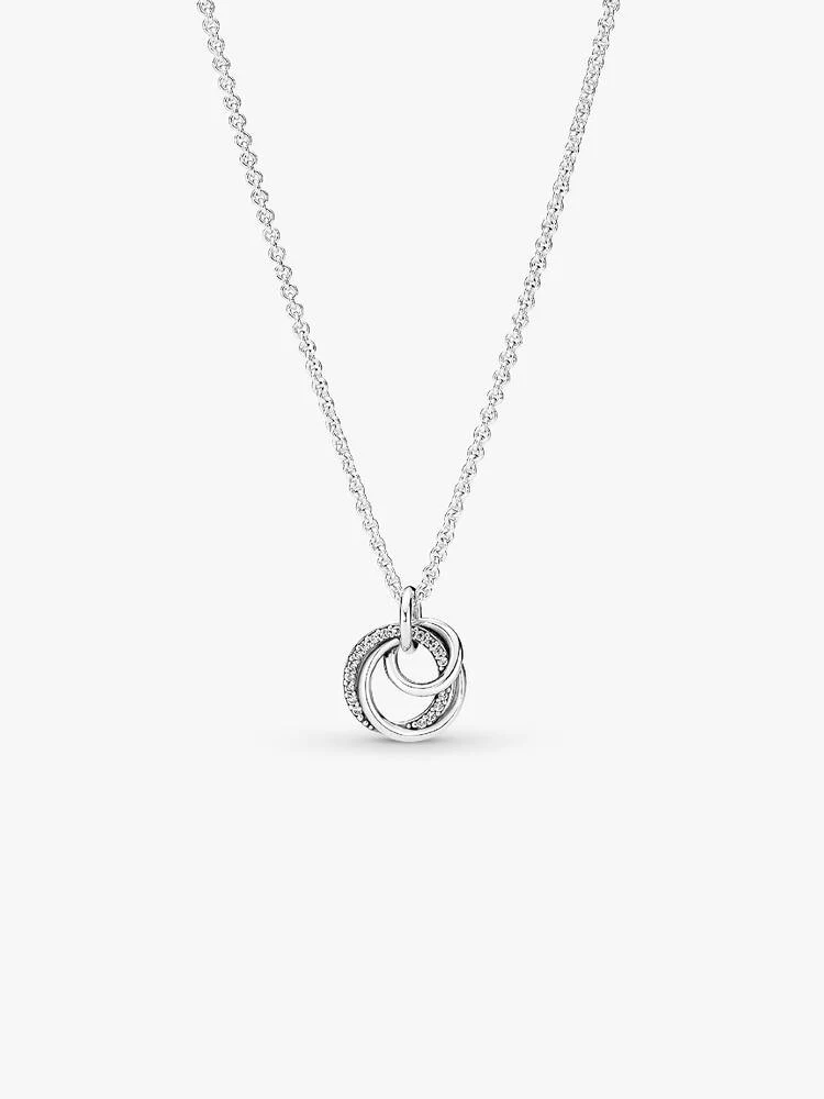 Collier à Pendentif Cercles Ma Famille Pour Toujours Argent | Pandora
