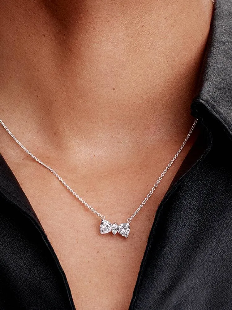 Collier Nœud Scintillant Argent | Pandora
