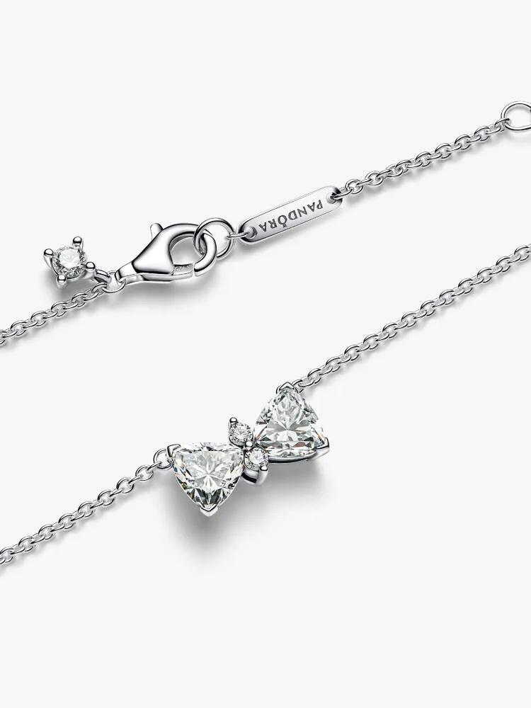 Collier Nœud Scintillant Argent | Pandora