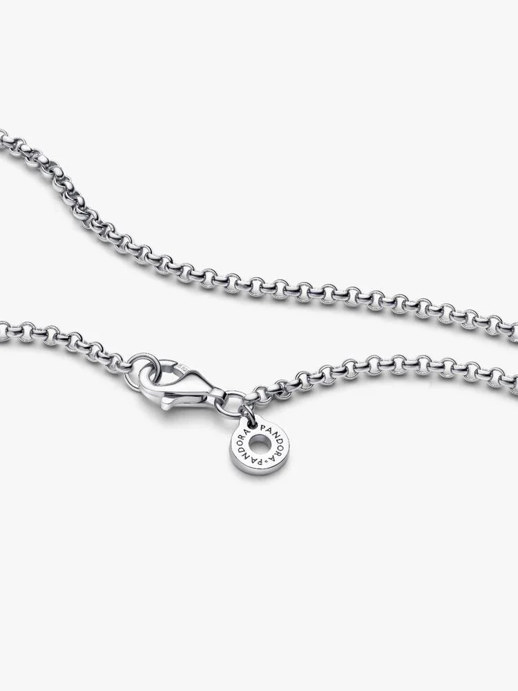 Collier Maille Jaseron Longueur Ajustable Argent | Pandora