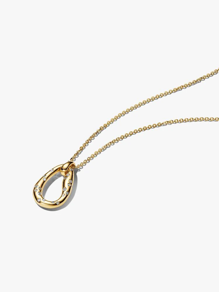 Collier Pendentif Serti de Forme Organique Doré | Pandora