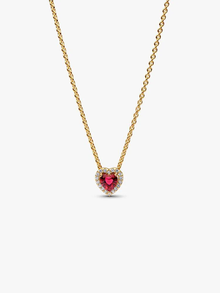 Collier Cœur Surélevé Doré | Pandora
