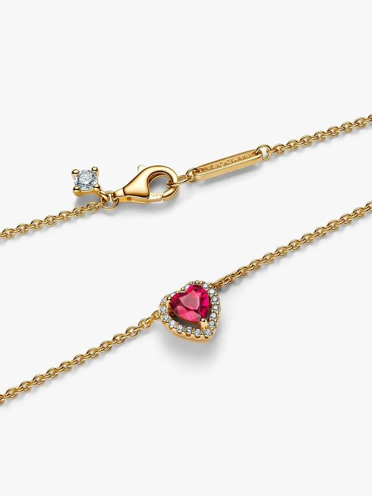 Collier Cœur Surélevé Doré | Pandora