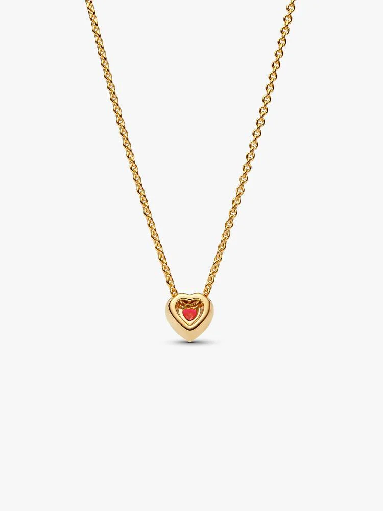 Collier Cœur Surélevé Doré | Pandora