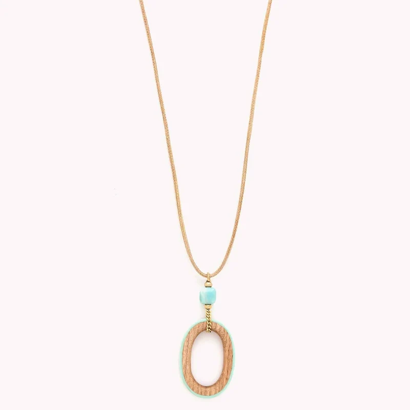 Collier Nature Bijoux Mississippi Long Pendentif Oval