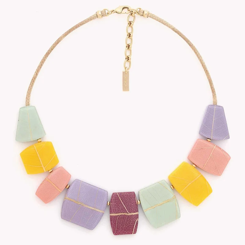 Collier Nature Bijoux Rainbow Ficus Plastron Multicolore