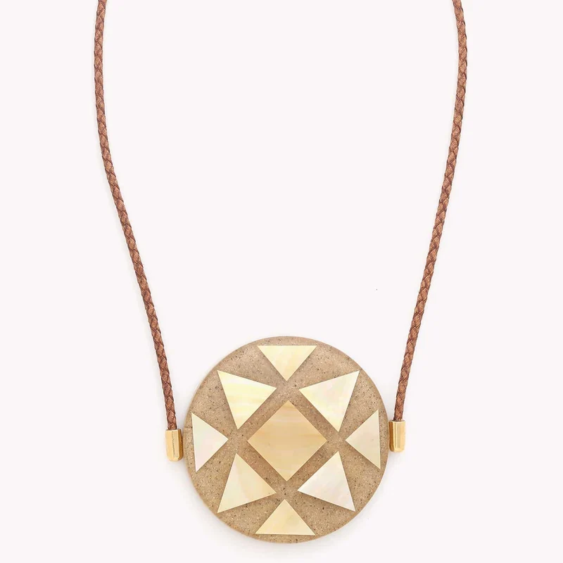 Collier Nature Bijoux Golden Hour Pendentif Rond