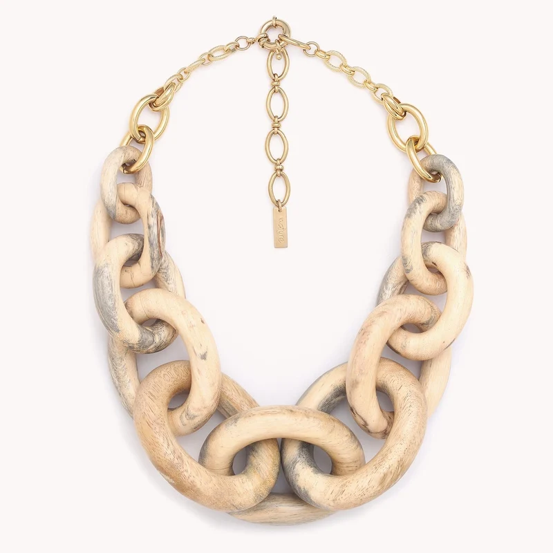 Collier Nature Bijoux Aretha Plastron Bois de Tamarinier