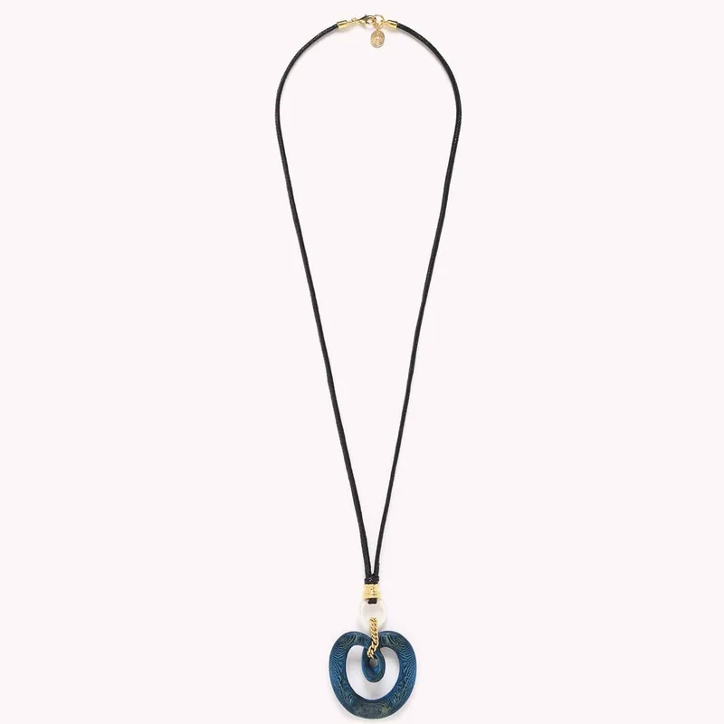 Collier Nature Bijoux Kinsley Long Pendentif Bleu