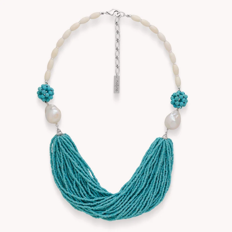 Collier Nature Bijoux Manitoba Plastron Multirangs Rocaille