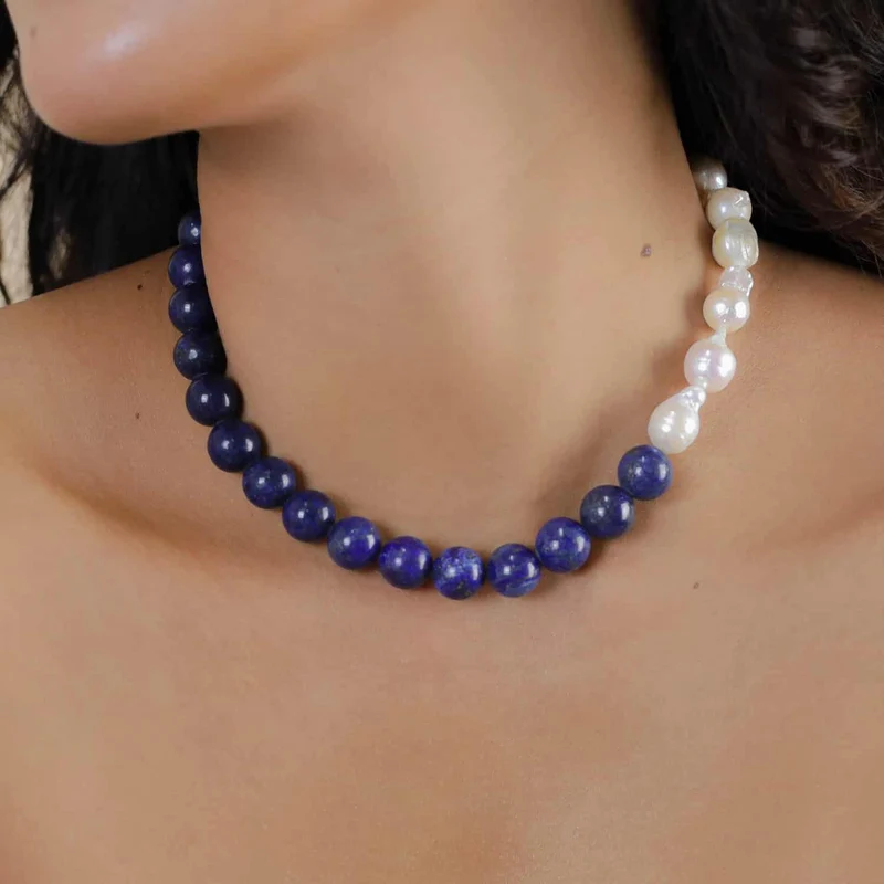 Collier Nature Bijoux Pacifique Ajustable Perles Baroques