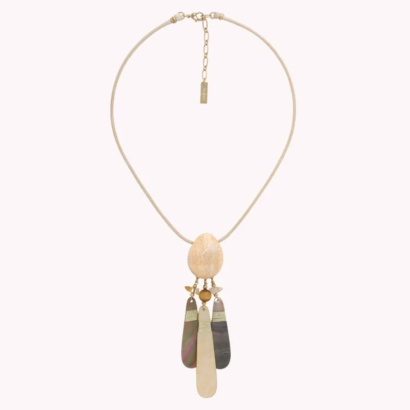 Collier Nature Bijoux Alegria Beach Pendentif 3 Éléments en Nacre