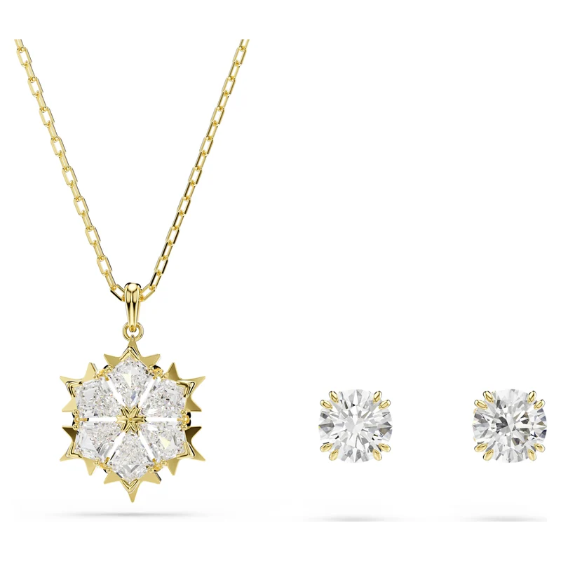 Parure Swarovski - Magic - Flocon de neige - Tailles variées - Blanc & Doré