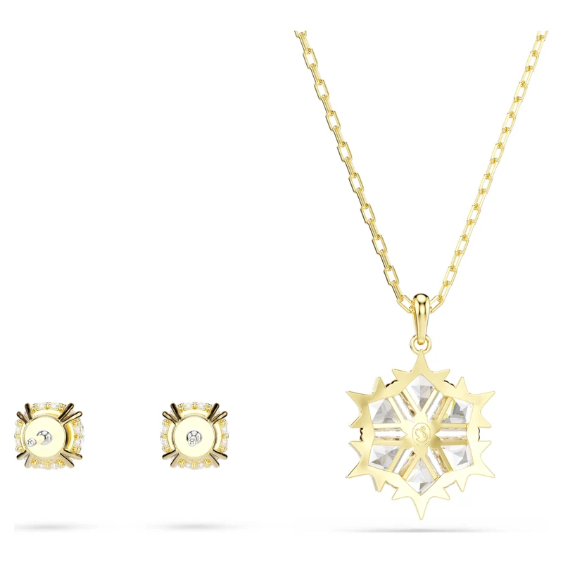 Parure Swarovski - Magic - Flocon de neige - Tailles variées - Blanc & Doré