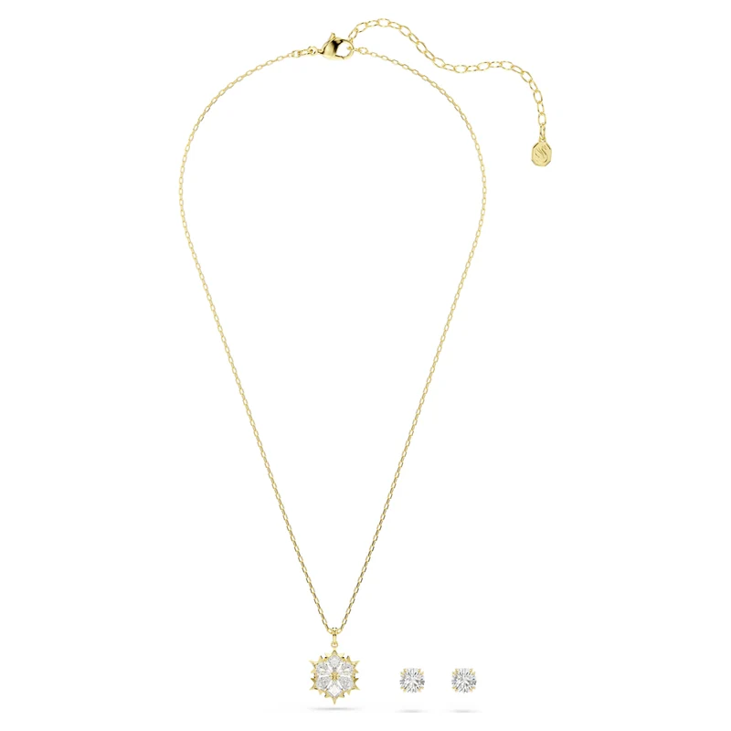 Parure Swarovski - Magic - Flocon de neige - Tailles variées - Blanc & Doré