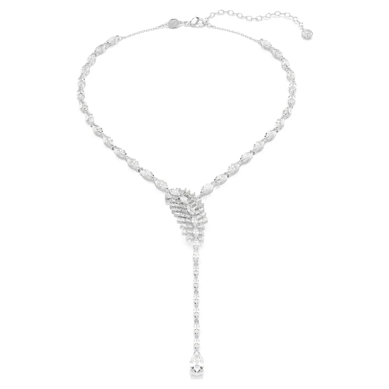 Collier Swarovski - Vienna - Plume - En Y - Blanc & Argenté
