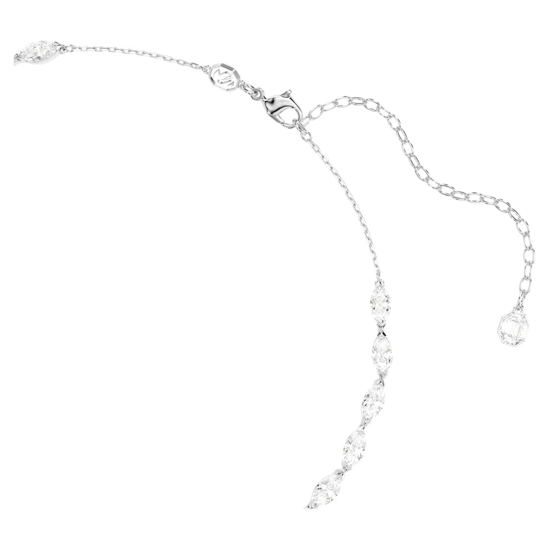 Collier Swarovski - Vienna - Plume - En Y - Blanc & Argenté